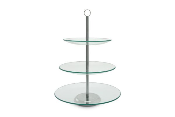 3-tier dish EVIO Flavia Glass