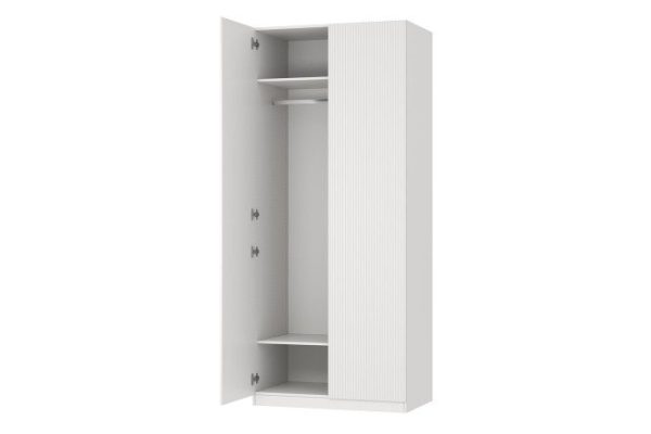 Wardrobe 2-door Oscar Amelie 100x236x59.6, white, talc