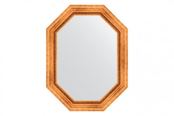 Wall mirror in a baguette frame EVOFORM Polygon BY 7163, Roman gold 66x86 cm