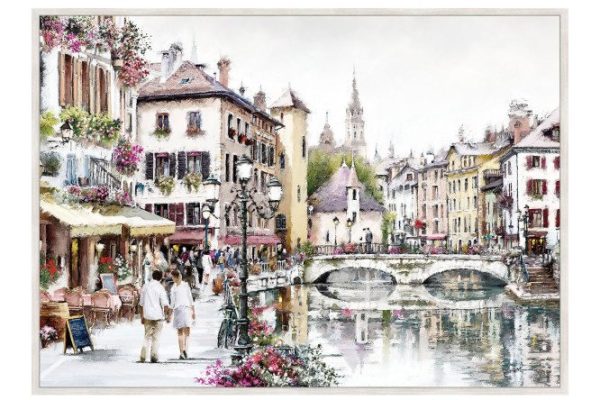 Reproduction in frame Lake Annecy 103x83 cm