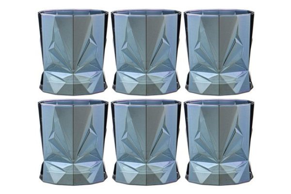 Set of glasses Lefard Roch Blueberry 340 ml, Glass, 6 pcs.