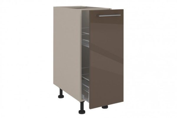 Front for floor-standing cabinet Amika 30x72 cm, truffle brown glossy color