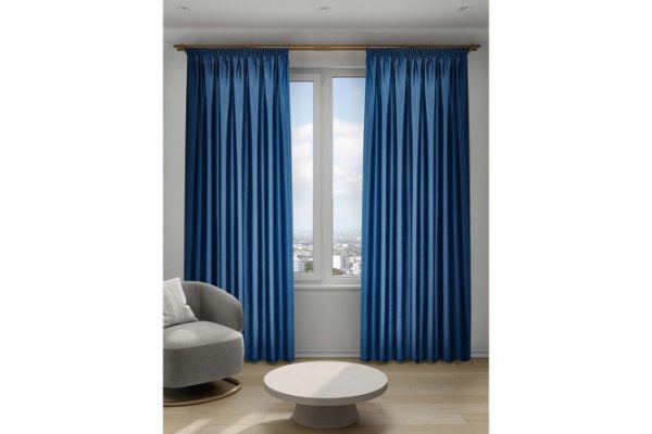 Ribbon curtain Decofest Trinity 200x280 cm, 1 piece, blue
