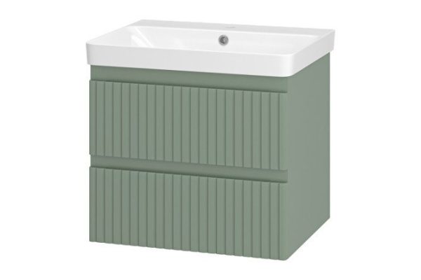 Hanging cabinet Victory 60 VIC-09060-0802Я with 2 drawers 60.5 cm, frame color green, facade green