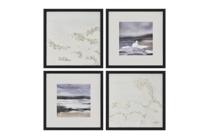 Set of reproductions in frame Surf 53.5x53.5 cm