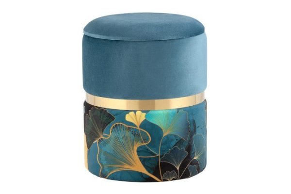 Pouf with drawer Carrie Gingko