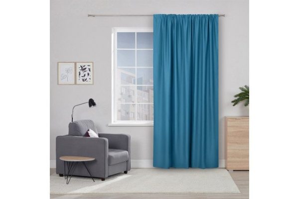 Curtain MICASA Landry 200x280 cm, 1 piece, color blue-green