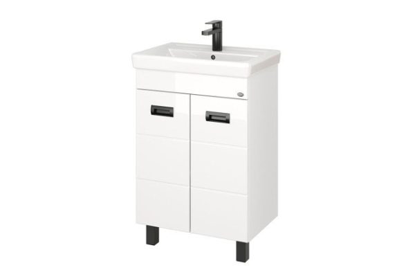 Floor stand ONIKA Baltika-Kvadro Black 106139 55.5 cm, frame color white, facade white