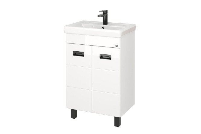 Floor stand ONIKA Baltika-Kvadro Black 106139 55.5 cm, frame color white, facade white