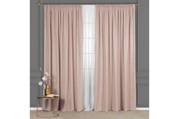 Curtain with Jules ribbon 220x270 cm, color pink