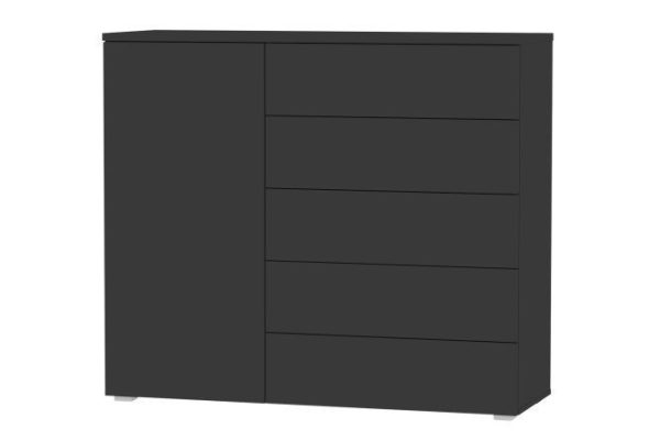 Chest of drawers Oscar Line 125x109.2x44 cm, anthracite