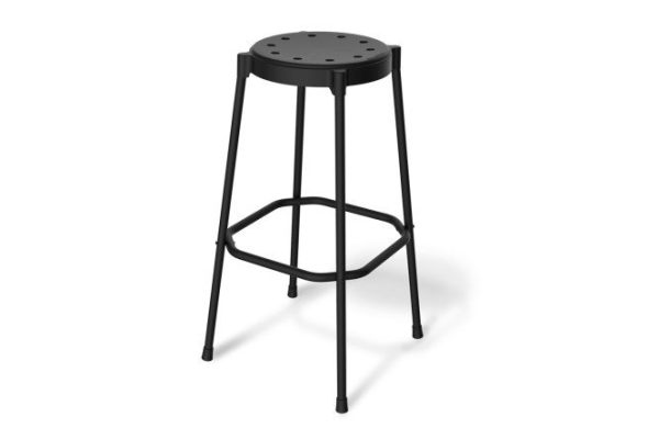 Bar stool SHT-S48 CT-48 40x76x40 cm, seat color black, legs black moiré