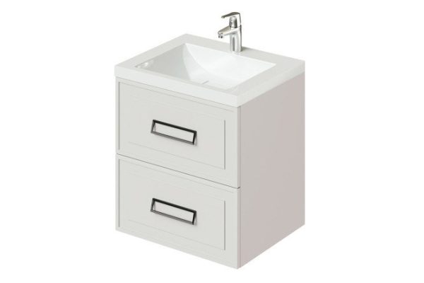 Hanging cabinet Pino 58 cm, color ceramic frame, ceramic facade