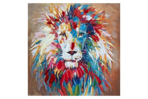 Reproduction Rainbow Lion 80x80 cm