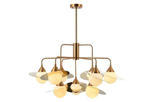 Chandelier on a rod STILFORT Saturn 20 sq.m., 90x86x90 cm, G9