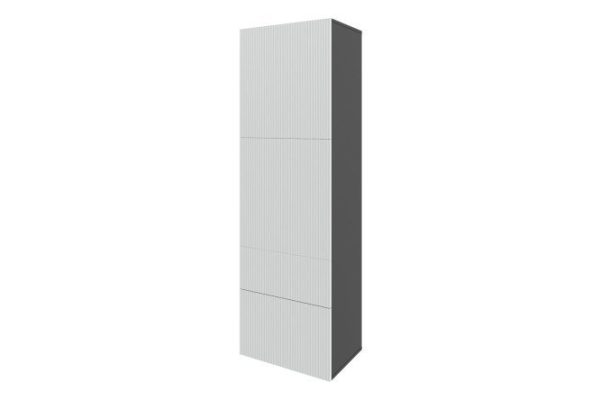 Wardrobe Oscar Amelie 60x192 cm 2 doors and 2 drawers, anthracite / talc wave