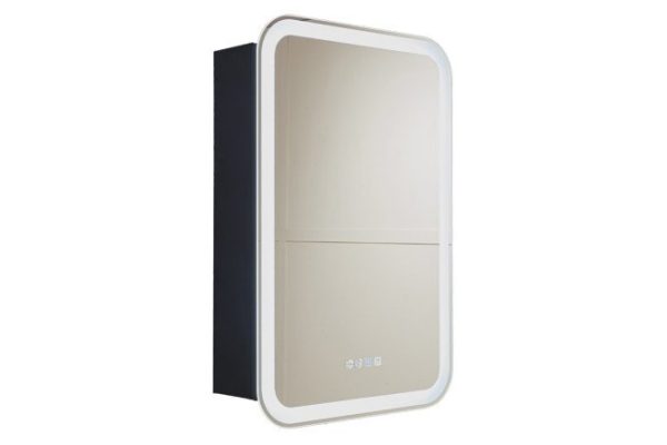 Mirror cabinet Fiji Black 60 4.2 LED-00002724 right 60x80x14 cm, Right