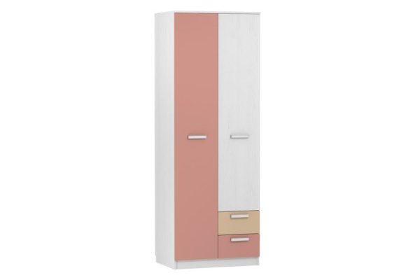 Wardrobe 2 doors with drawers Rainbow 80.2x225.6x57.8 cm
