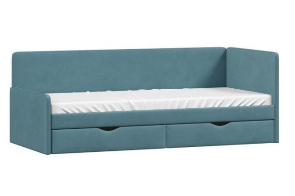 Harvard sofa bed 90x200 cm color dark turquoise, white