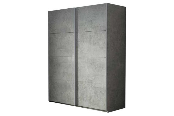 2-door wardrobe Comet 160x220 cm light concrete