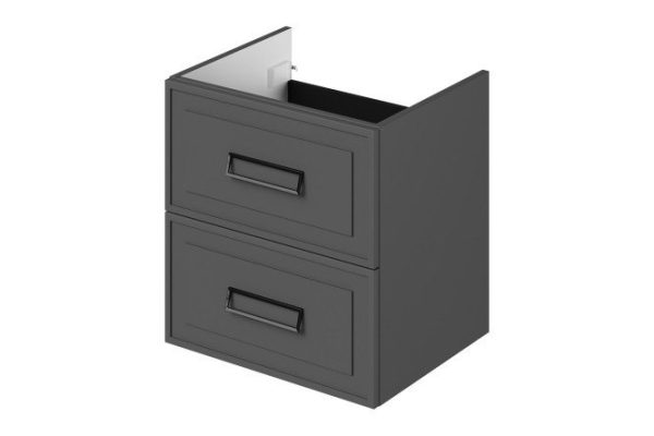 Wall-mounted sink cabinet Pino 57.5 cm, frame color graphite, front graphite