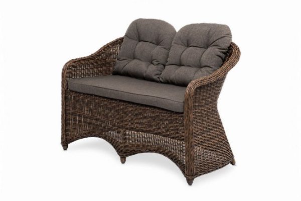 Double sofa 4SiS Ravenna 118x81.5x68 cm, brown