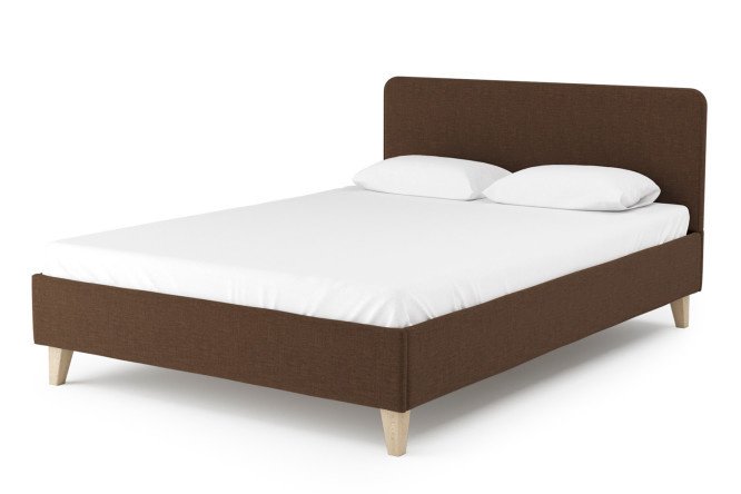 Bed without lifting mechanism Scandi color brown 140x200 cm