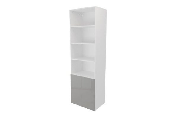 2yebb85wb53e8oz0ci0eqs2a28uwreq8.jpg Wardrobe 1 door and 4 shelves Oscar Amika 60x192, white / dusty gray gloss