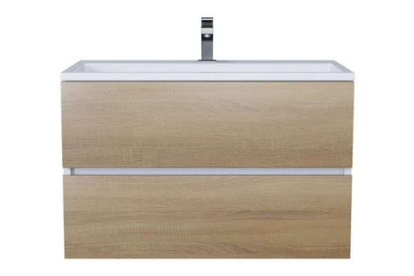 Bathroom sink Barsa 293020530 Semi-built-in, 80x14.5x45 cm