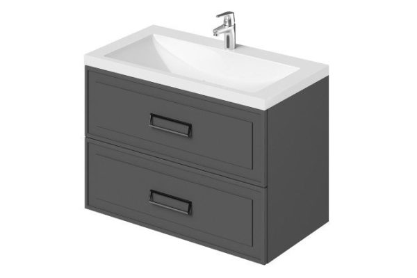 Hanging cabinet Pino 90.3 cm, frame color graphite, facade graphite