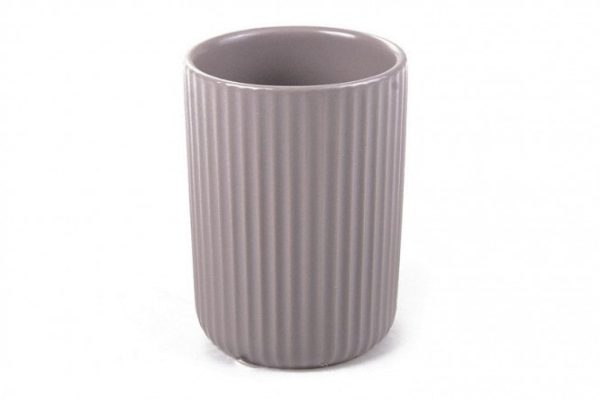 302deccd58d7a566e21b7abc7de22c99.jpg Glass for toothbrushes AquaLiniya Pleated 7x9.7x7 cm, Ceramics