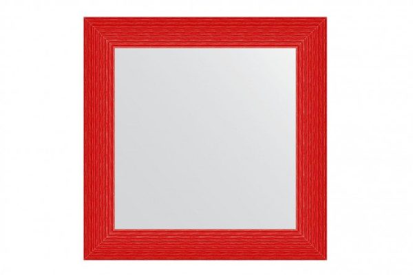 Wall mirror in a baguette frame EVOFORM BY 3904 red wave 70x70 cm