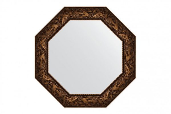 Wall mirror in a baguette frame EVOFORM Octagon BY 7375, Byzantium bronze 73x73 cm
