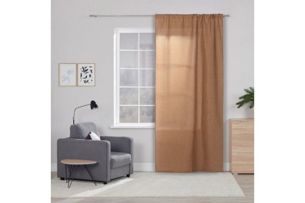 Ribbon curtain MICASA Kosett 144x280 cm, 1 piece, brown