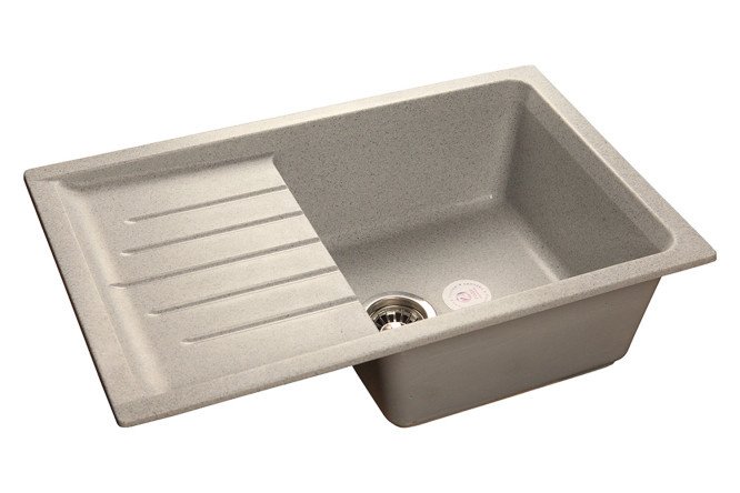 Inset sink with drainer GRANFEST Practik GF-P-760L 76x49x20 cm