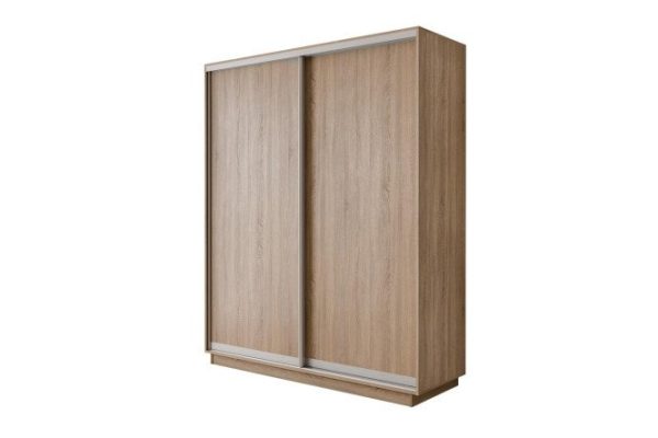2-door wardrobe Slide-2 180x240x60 cm, Sonoma, silver