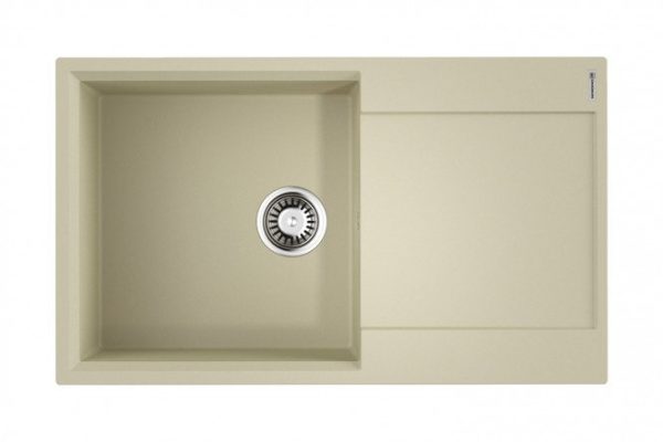 Inset sink with wing OMOIKIRI Daisen 86-BE 4993694, vanilla 86x50x19 cm