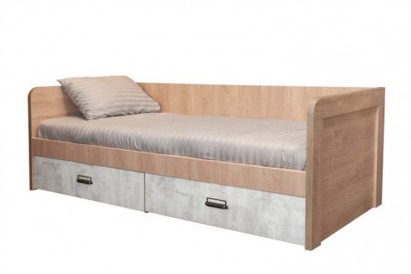 Bed Diesel 90x200 cm color oak madura, enigma