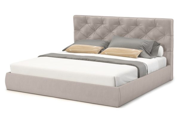 Bed with a lifting mechanism Betty color gray-beige 140x200 cm