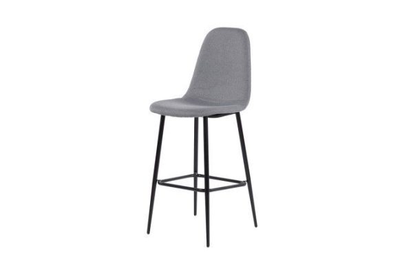 3320783177db83d38d23aa060d5968a2.jpg Bar stool Martin 45x114.5x52 cm, upholstery color dark gray, legs gloss black