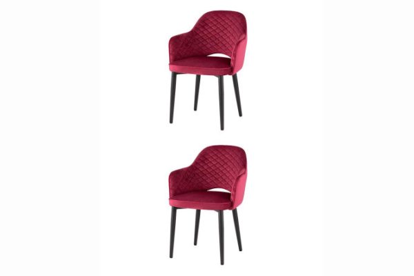 Set of Venus diamond chairs with armrests, 2 pcs. 58.5x82x64.5 cm