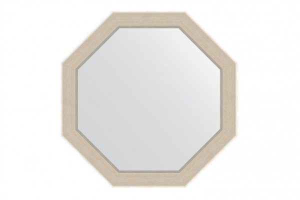 Wall mirror in a baguette frame EVOFORM Octagon BY 7400, etched silver 54x54 cm