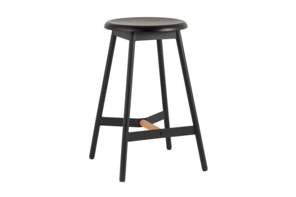 Bar stool Knobb 41x65x36 cm, seat color black, legs black