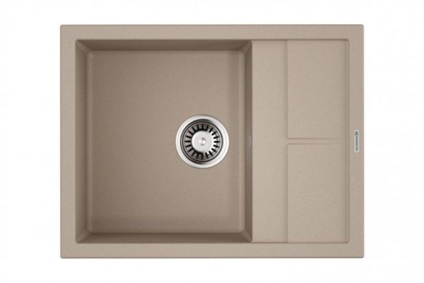 Inset sink with drainer OMOIKIRI Sumi 65-SA 4993672, beige 65x50x20 cm
