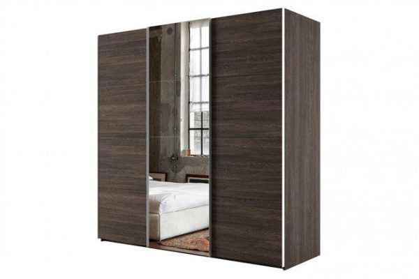 Sliding wardrobe 3-door Comet 270x240 cm wenge Mali, wenge Mali facades, mirror