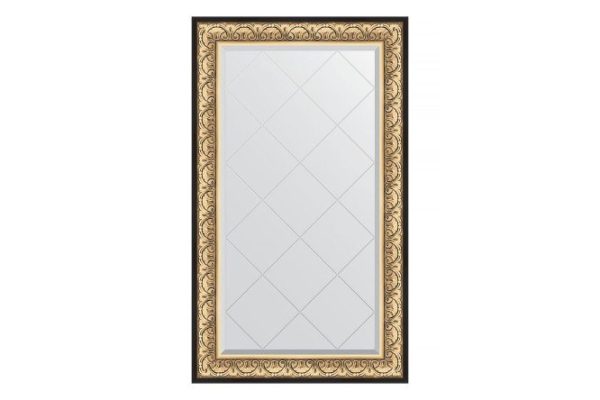 Wall mirror with engraving in a baguette frame EVOFORM baroque gold 100x175 cm