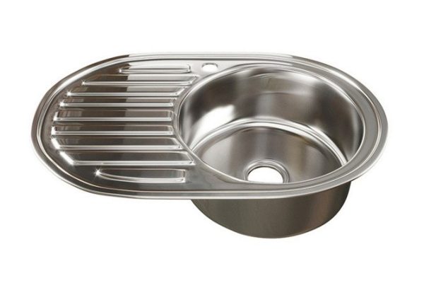 Inset sink with drainer MIXLINE 528189 77x50x16 cm