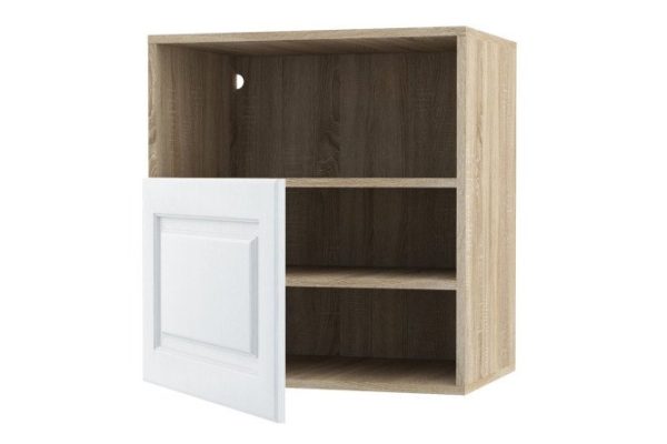 Cabinet with shelves and door Oscar Bella 60x64 cm, Sonoma/white wood