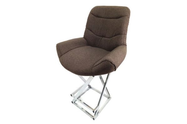 Semi-bar stool Loft Grand 63x107x50 cm, upholstery color chocolate, legs chrome