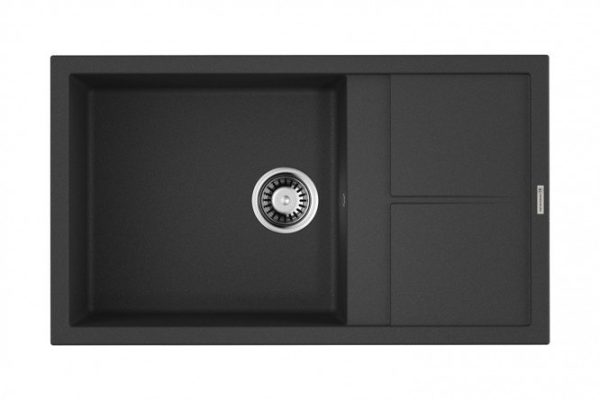 Inset sink with drainer OMOIKIRI Sumi 86-BL 4993646, black 86x50x20 cm